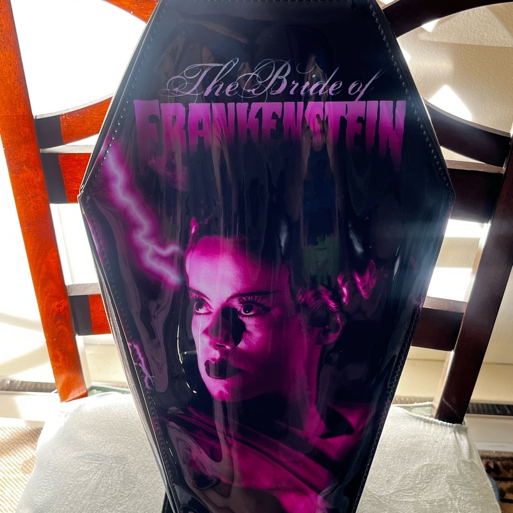 The Bride of Frankenstein Coffin-Shaped Bag